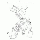 Схема вузла: Повітряний фільтр для Suzuki RMX250
