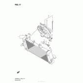 Схема узла: Радиатор для Suzuki GW250 Inazuma