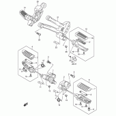 Схема вузла: Підніжки для Suzuki DL1000 V-Strom