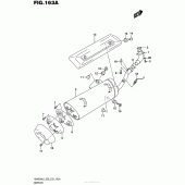 Схема вузла: Вихлопна система для Suzuki AN400 Burgman (EU analogue of SkyWave)