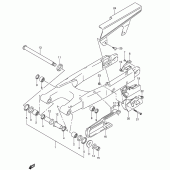 Схема узла: Задний рычаг подвески для Suzuki DR-Z400 DR-Z400S