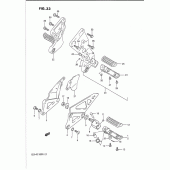 Схема вузла: Підніжки для Suzuki GSX-R1100