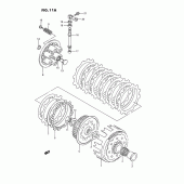 Схема узла: Сцепление (Model r) для Suzuki RMX250