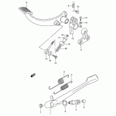 Схема вузла: Підніжка & Задні гальма для Suzuki VS1400 Boulevard S83