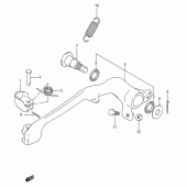 Схема вузла: Заднє гальмо для Suzuki RM250
