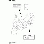 Схема узла: Информационные наклейки (Dl650Xal7 E28) для Suzuki DL650 V-Strom