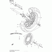 Схема узла: Переднее колесо для Suzuki DR-Z400 DR-Z400SM