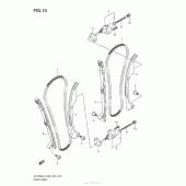 Схема вузла: Ланцюг ГРМ & Натягувач & Заспокоювач Suzuki VZ1500 Boulevard M90