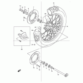 Схема вузла: Заднє колесо Suzuki DR250