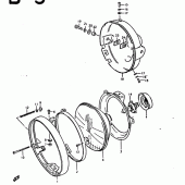 Схема вузла: Фара (Gs1000ec, n, hn, en) для Suzuki GS1000