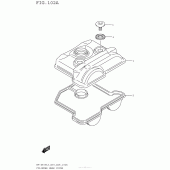 Схема вузла: Клапанна кришка Suzuki RM-Z450