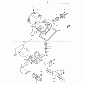Схема вузла: Задній ліхтар (Стоп-сигнал) для Suzuki DR250