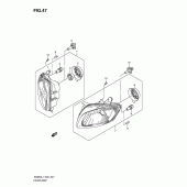 Схема узла: Фара (An650al1 e2) для Suzuki AN650 Burgman (EU analogue of SkyWave)