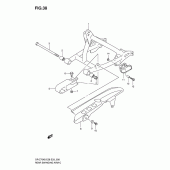 Схема вузла: Задній важіль підвіски для Suzuki DR-Z70