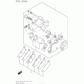 Схема узла: Задний тормозной суппорт для Suzuki DR-Z400 DR-Z400S