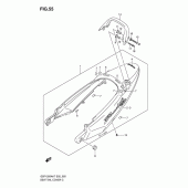 Схема узла: Задний подседельный обтекатель (Gsf1250k7/ak7) для Suzuki GSF1250 Bandit