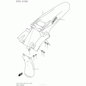Схема вузла: Rear Fender (Dr-Z125L15 E33) для Suzuki DR-Z125 DR-Z125