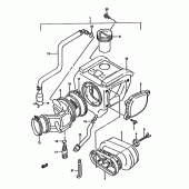 Схема вузла: Повітряний фільтр Suzuki DR350