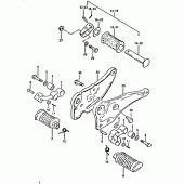 Схема узла: Подножки для Suzuki GSX750