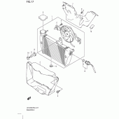 Схема узла: Радиатор для Suzuki UX125 Sixteen