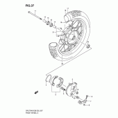 Схема вузла: Переднє колесо Suzuki DR-Z70