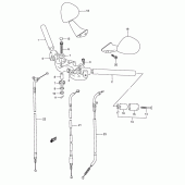 Схема вузла: Кермо & Тросики (Model s) для Suzuki GSX750 Katana
