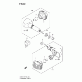Схема вузла: Поворотники (Gs500h p2, p19, p24, p54, gs500hu p19) для Suzuki GS500