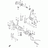 Схема вузла: Копірний вал & Вилки & Вал перемикання для Suzuki DR200 DR200SE