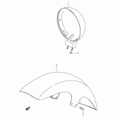 Схема вузла: Переднє крило Suzuki LS650 Boulevard S40