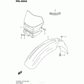 Схема вузла: Переднє крило Suzuki DR-Z400 DR-Z400S