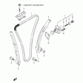 Схема вузла: Ланцюг ГРМ & Натягувач & Заспокоювач Suzuki GSX-R1000