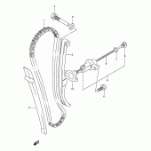 Схема узла: Цепь ГРМ & Натяжитель & Успокоитель для Suzuki DR250