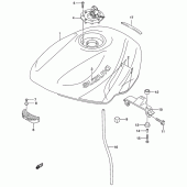 Схема вузла: Паливний бак для Suzuki GS500