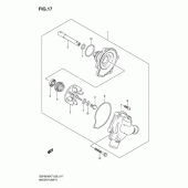 Схема вузла: Водяний насос Suzuki GSF650 Bandit S