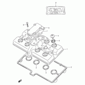 Схема вузла: Клапанна кришка Suzuki GSX250 Across
