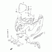 Схема узла: Передний обтекатель (Model y) для Suzuki GSX750 Katana
