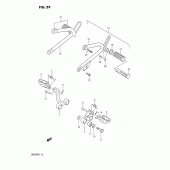 Схема вузла: Підніжки для Suzuki DR650 DR650R