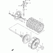 Схема вузла: Зчеплення для Suzuki GZ125 Marauder