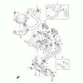 Схема узла: Система индукции воздуха (Model k/l/m/n e18) для Suzuki GSX600 Katana