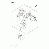 Схема узла: Задний тормозной суппорт (Sfv650k9/uk9/l0/ul0) для Suzuki SFV650 Gladius