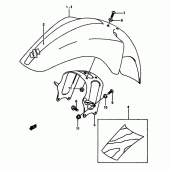 Схема узла: Переднее крыло для Suzuki DR650 DR650S