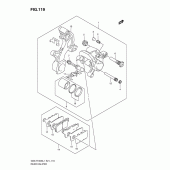Схема узла: Задний тормозной суппорт для Suzuki GSX-R1000
