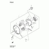 Схема вузла: Фара (P2) для Suzuki GZ125 Marauder
