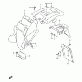Схема узла: Заднее крыло для Suzuki DR650 DR650SE