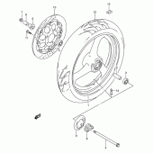 Схема вузла: Переднє колесо Suzuki GS500