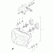 Схема вузла: Фара (Model k3 e2, e19, p37) для Suzuki GSX750 Katana