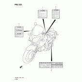Схема вузла: Інформаційні наклейки (Dl650l1 e24) для Suzuki DL650 V-Strom