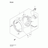 Схема вузла: Фара (Gsf1200k6/ak6) для Suzuki GSF1200 Bandit