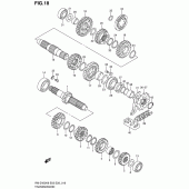 Схема вузла: Трансмісія (Rm-z450k8/k9/l0) для Suzuki RM-Z450