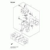 Схема вузла: Задній гальмівний супорт (Gsx1300bkak8/au2k8/ak9/aufk9/al0/aufl0) для Suzuki GSX1300 B-King